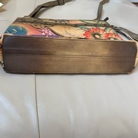 Anuschka Hand Painted Leather Bag With Coin Purse - Picture 8 of 16